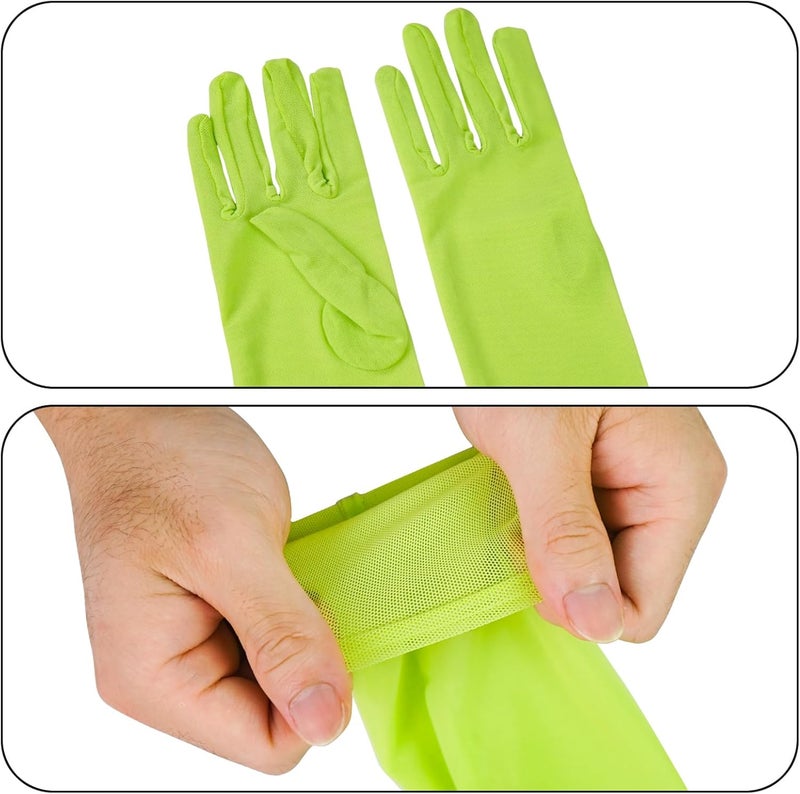 Luwint Extra Long Tulle Mesh Gloves - Silk Sheer, Elbow Length - Costume Gloves for Opera Party Sun Protection - Image 4